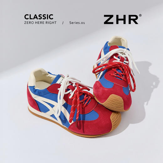 ZHR内增高5cm复古阿甘鞋2025新款紫色芭蕾风网面德训鞋女双鞋带 商品图3