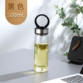 富光尚宇系列单层闷茶玻璃杯 男女士水杯高硼硅玻璃杯子泡茶杯500ml 商品图4