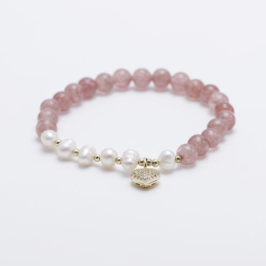 ZQ660006草莓晶爱心珍珠手串 商品图0