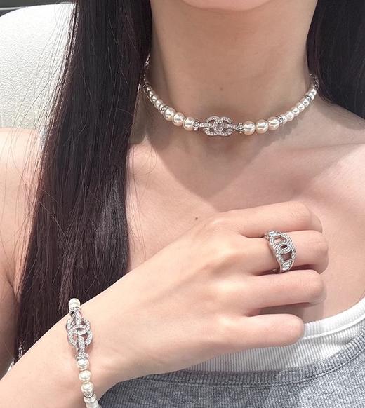 香奈儿 满钻银c珍珠/透明珠手链（XJ） 商品图13