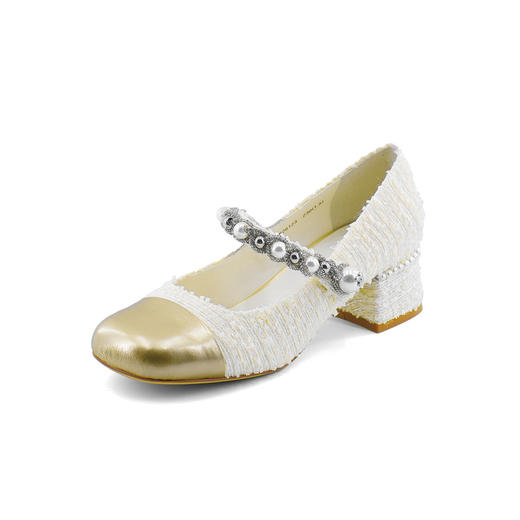 Westory2025年秋季小香风中跟方头玛丽珍通勤百搭浅口单鞋W25CE76261 商品图6