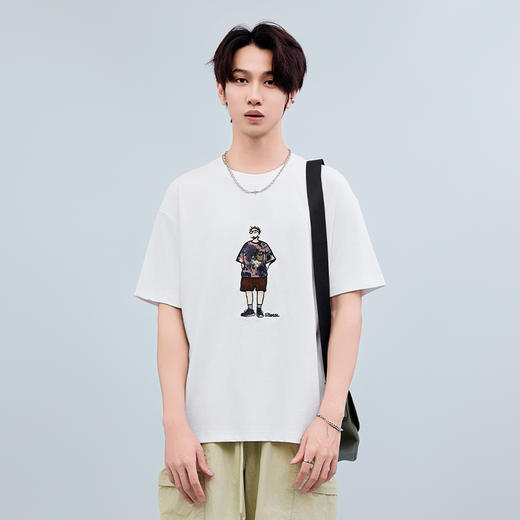 【断码清仓】HX 夏季圆领短袖微宽松T恤S102522543101 商品图0