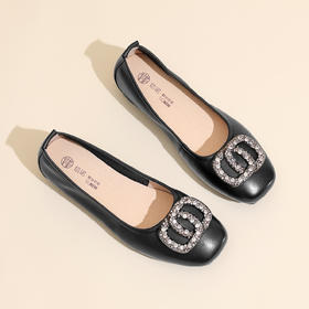 信诺2025春季新款真皮妈妈鞋舒适单鞋软底百搭洋气小皮鞋女鞋5Q1629-19