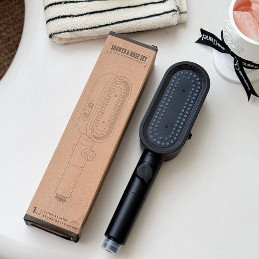 SOOKIE 增压花洒 极光银/曜石黑/钛金灰 三种颜色可选；三档增压 加宽瀑布水幕，全身瞬间包裹，内置加厚滤芯，1秒除氯净化；纳米级细腻水雾，超爽洗澡体验 商品图4