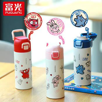 富光儿童保温杯316不锈钢便携杯壶宝宝大容量男女学生水杯子400mL红色 /厨具 /水具 /保温杯 商品图6