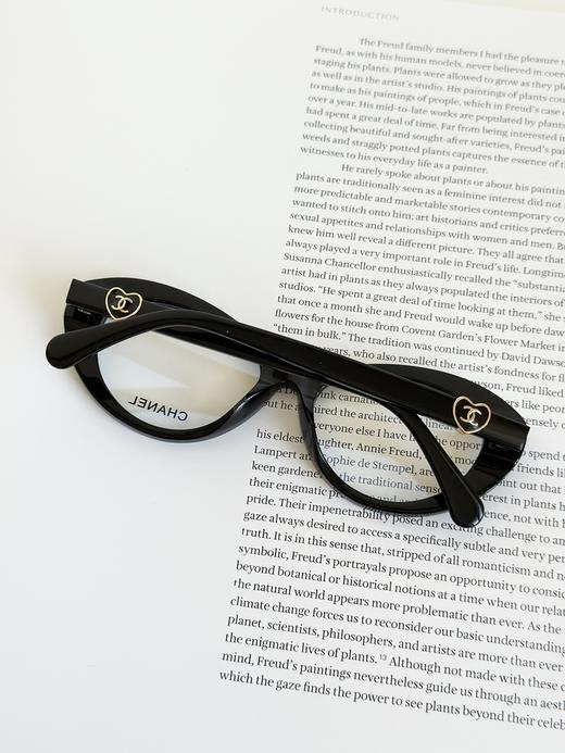 QT65- 香奈儿 镜腿爱心徽标 醋酯纤维猫眼光学镜架眼镜（QT*JH）夏季专享 商品图4