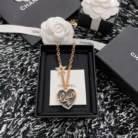 香奈儿 黑油爱心粗链项链（XJ）
