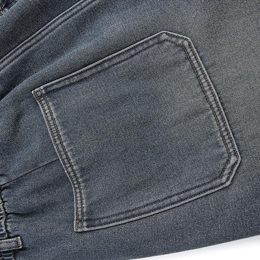 HX 冬季水洗直筒牛仔长裤加绒C201440058101 商品图9