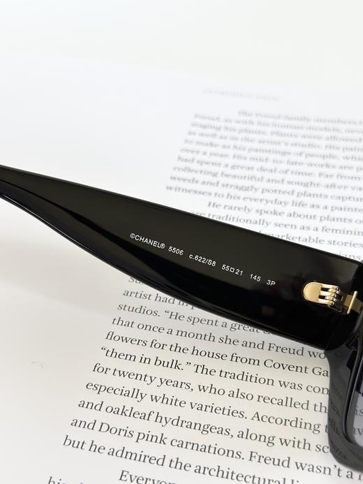 QT62-香奈儿 大方框板材经典金色圆形双CLogo 方形 太阳眼镜 男女同款情侣款（QT*JH）夏季专享 商品图7