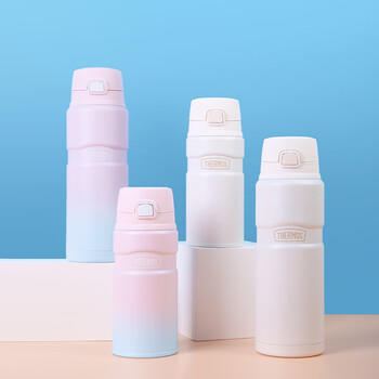 膳魔师（THERMOS）保温杯316钢男女士儿童学生500ml保冷泡茶水杯子TSK2-500S-WH 商品图1