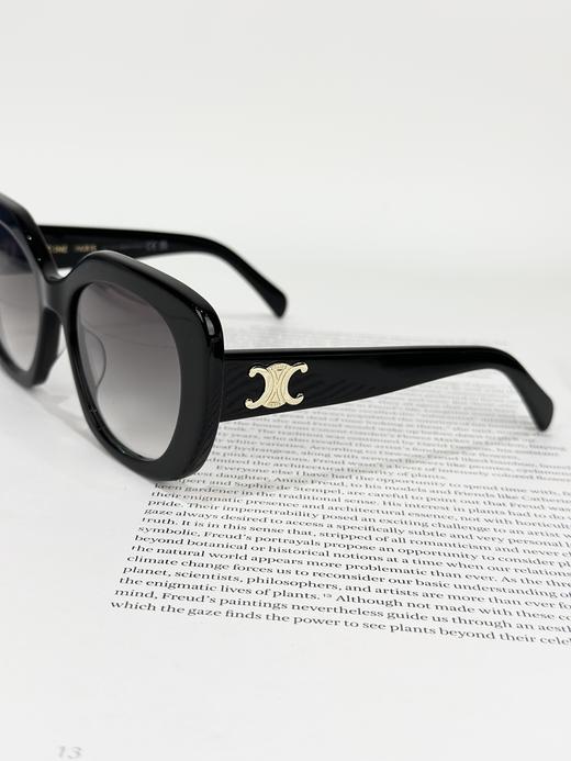 QT84-赛琳  板材镜架 不规则形 太阳眼镜 黑色 （QT*JH）夏季专享 商品图2