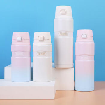 膳魔师（THERMOS）保温杯316钢男女士儿童学生500ml保冷泡茶水杯子TSK2-500S-WH 商品图7