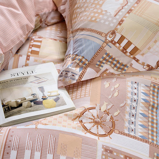 富安娜 床单四件套/追溯·瑾风华 被套203*229cm 床单230*250cm 枕套74*48cm*2 商品图3