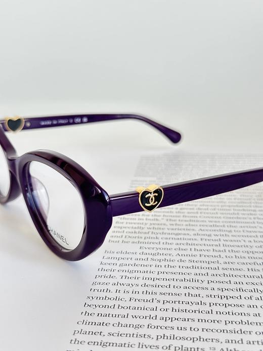 QT65- 香奈儿 镜腿爱心徽标 醋酯纤维猫眼光学镜架眼镜（QT*JH）夏季专享 商品图8