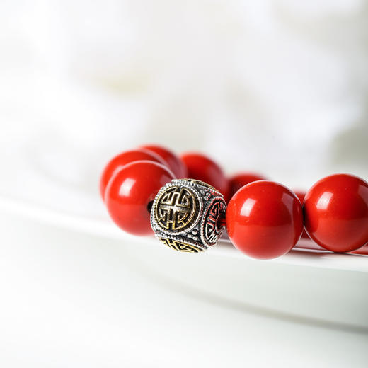 【非遗好物】浓郁贵气的朱砂手串贵州正品朱砂高含量水飞砂 商品图8