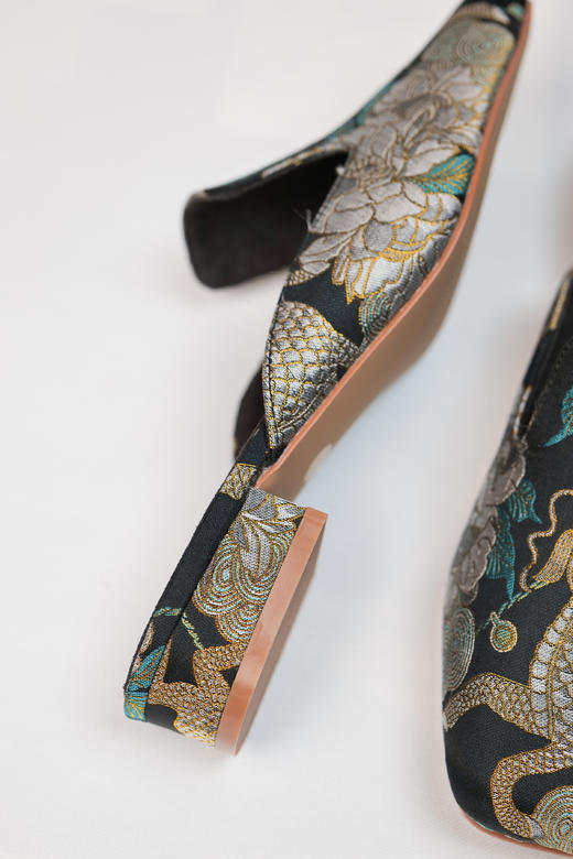 漫物记宋锦平头平底布鞋 商品图6