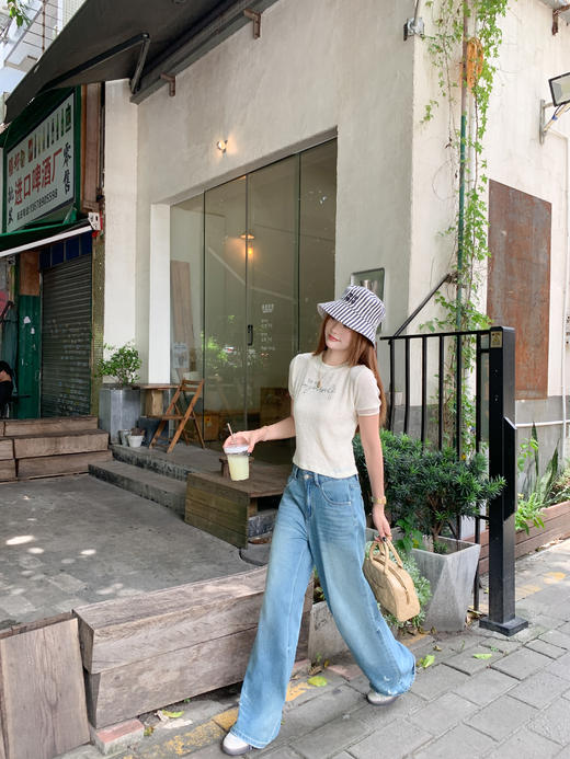 【110元任选2件】最后一波现货！夏季字母刺绣正肩T恤 商品图12