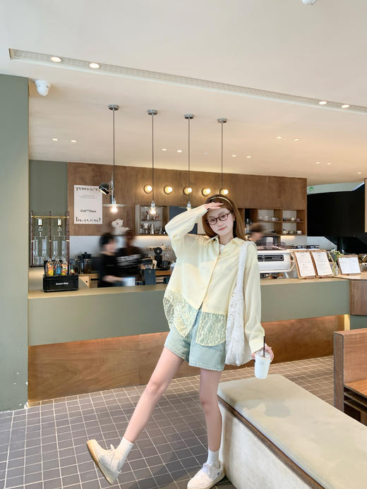 <曾小咸推荐>现货秒杀！卖完不补 ！微信打折价！蕾丝镂空拼接衬衫 日常159.99 立减70 秒杀89.99！ 商品图10