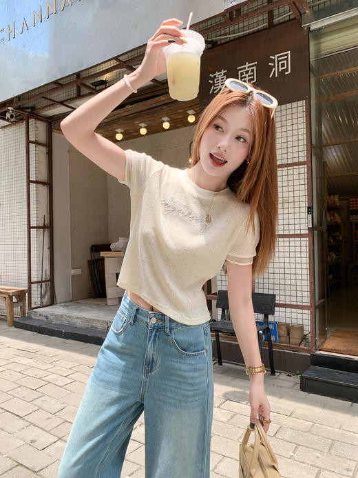 【110元任选2件】最后一波现货！夏季字母刺绣正肩T恤 商品图7