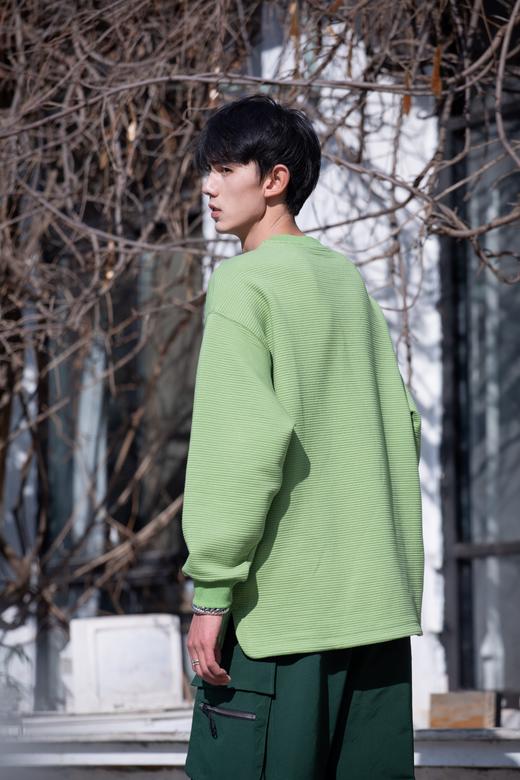 W412564212舒适肌理圆领卫衣 商品图3