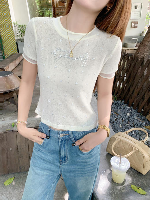 【110元任选2件】最后一波现货！夏季字母刺绣正肩T恤 商品图14