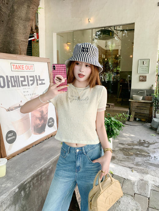 【110元任选2件】最后一波现货！夏季字母刺绣正肩T恤 商品图5