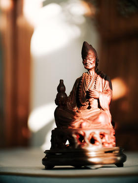 【孤品】紫檀济公带底座 底座黑檀【器悟雅玩】