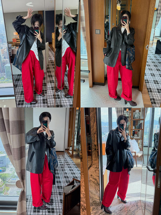 HIDEMI 我们做印花系列手绘纯原创抽象几何感艺术油画印花设计感缎面背包 商品图1