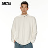 NPC潮牌领口字母LOGO绣花德绒长袖T恤百搭纯色宽松情侣NP28TL21 商品缩略图0
