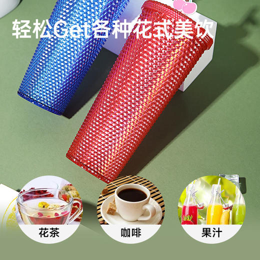 大容量幻彩钻石榴莲吸管杯 商品图1