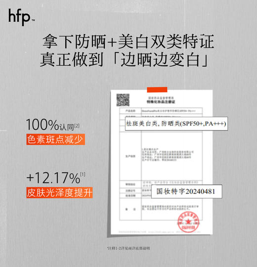 【正品直售】hfp™美白倍护精华防晒乳 商品图3
