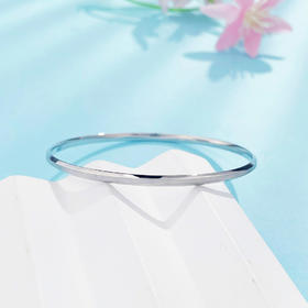 【限时8.8折】【线上铂金馆】PT950 #CNC 铂金空心固口极简风猫眼手镯线镯（面宽约2.7-3.1mm）(PTSZ00089)预售产品下单后不退款不退货不换货不补差价)