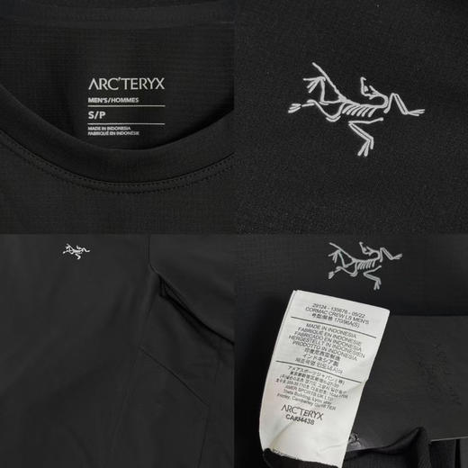 原单正品Arcteryx 始祖鸟 Cormac 系列 纯色极简风反光Logo速干长袖
黑色 尺码：S-XXL，支持鉴定 商品图3