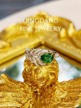 沙弗莱1.57ct D0. 34ct 羽毛系列 戒指