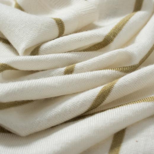 馥迦60支澳洲精纺羊毛小香风条纹开衫 商品图7