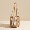 星期六包包女2025新款单肩斜挎包镂空编织包休闲水桶包通勤草编包SSC521A0 商品缩略图0