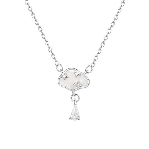 【白云朵朵】S925纯银白贝云朵项链【YXS-A4396】 商品图4