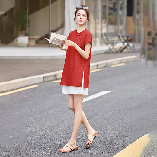 新中式复古上衣+短裤套装 &185089 商品图3