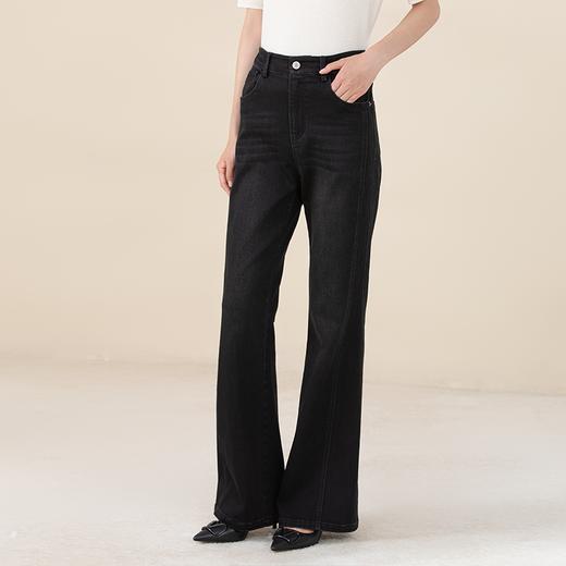 SKK3BE181诗梦极夜黑喇叭裤 商品图0