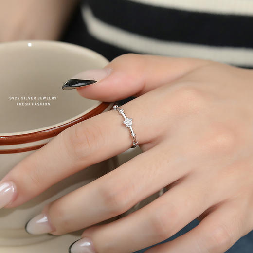 【流星雨】S925纯银小星星开口戒指【YXS-K2322】 商品图1