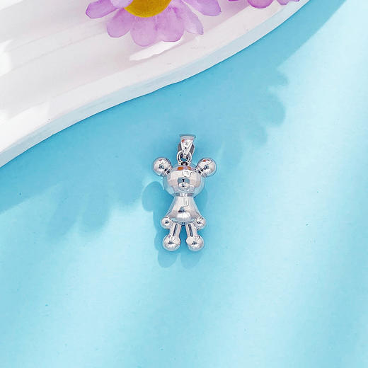 【限时8.8折】【线上铂金馆】PT950 #卡通 【国际铂金协会  精品】铂金空心卡通立体小熊吊坠(ACPTDZ00053)预售产品下单后不退款不退货不换货不补差价) 商品图2