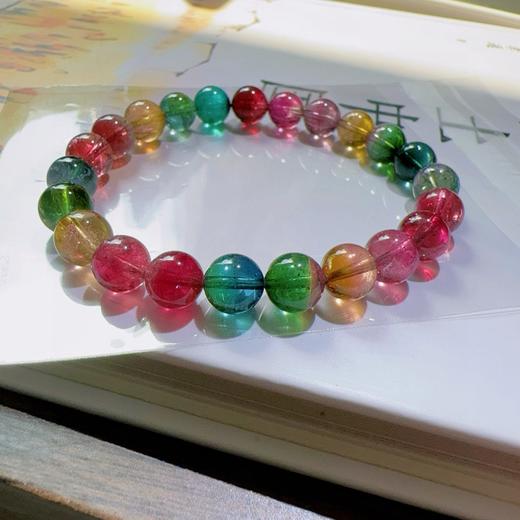 8mm单圈彩虹碧玺手串 商品图2