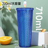 大容量幻彩钻石榴莲吸管杯 商品缩略图4