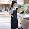 【周四狂欢价】熙世界仿天丝牛仔拼接短袖连衣裙女设计感假两件裙子2025夏季新款 商品缩略图3