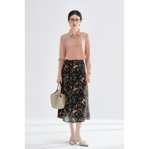 米思阳2026春季印花A字半身裙减龄印花高级感百搭显瘦伞裙女4267 商品图3