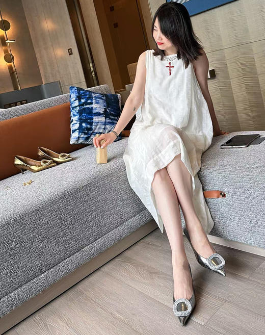 Westory2025年秋季尖头中跟单鞋宴会鞋百搭浅口单鞋W25CE75611 商品图5