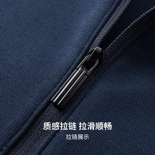 【含绵羊毛】圣得西男士长袖T恤2025年秋季半拉链拼接落肩立领T恤 商品图6