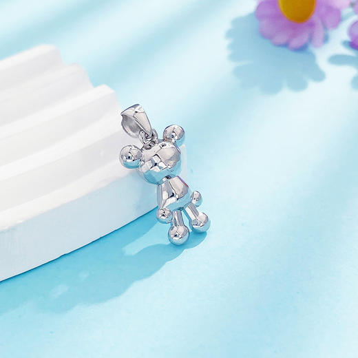 【限时8.8折】【线上铂金馆】PT950 #卡通 【国际铂金协会  精品】铂金空心卡通立体小熊吊坠(ACPTDZ00053)预售产品下单后不退款不退货不换货不补差价) 商品图1