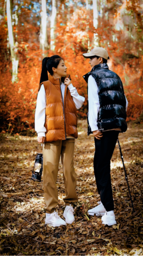 🌸原团99‼️亏本清啦⚠️户火爆全网✔穿搭“好物”！🌈【男女款户外山系风亮面马甲E54-M66款】🍂出门被夸800遍的时尚单品❗️ 