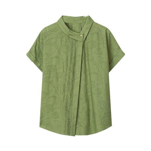 裁缝学苑AS542法式亚麻不对称翻领衬衫纸样女装新款短袖上衣样板图纸 商品图5